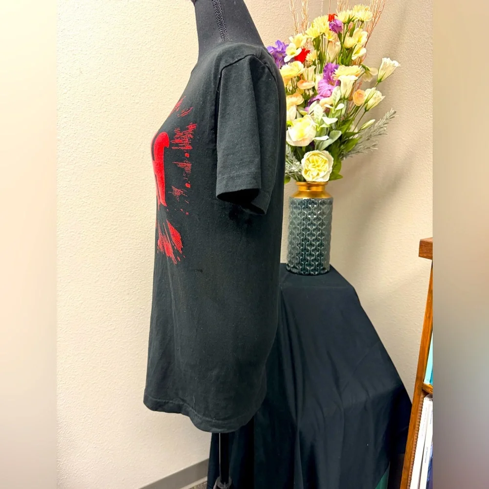 Rush Vintage Band Black and Red Cotton Short Sleeve Tee Shirt Size Small - Picture 4 of 6